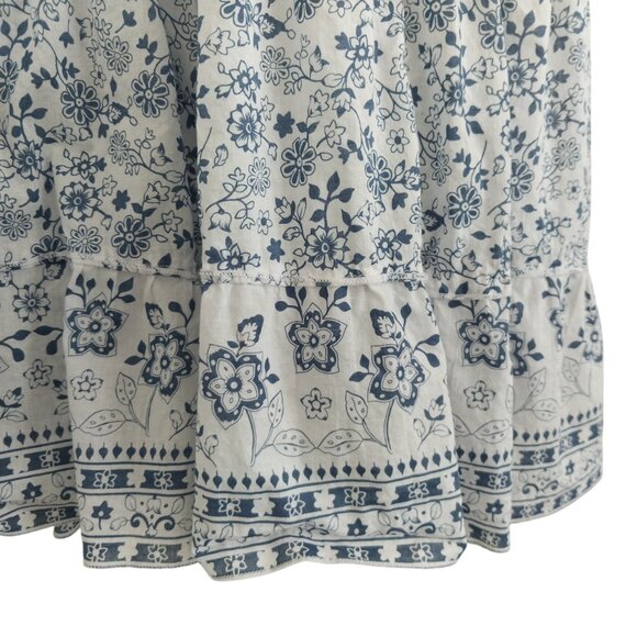 Ellos Plus Size Cotton Floral Long Skirt New Without Tags Size 14W Elastic Waist - Picture 3 of 7